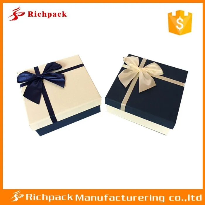 design white hexagon mini paper jewelry gift boxes with ribbon