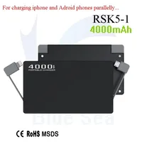 New Products Manufacturer car usb charger 3.5mm aux audio cable 600mah portable universal power bank made in China RSK5-1