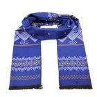 Top quality Fashionable popular Blue geometric 100% Viscose Scarf For Men's and women's