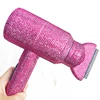 2019 Profession Colorful Custom Bling Bling Hot Pink Rhinestone Hair Blow Dryer In Jet Dryers crystal blow dryer