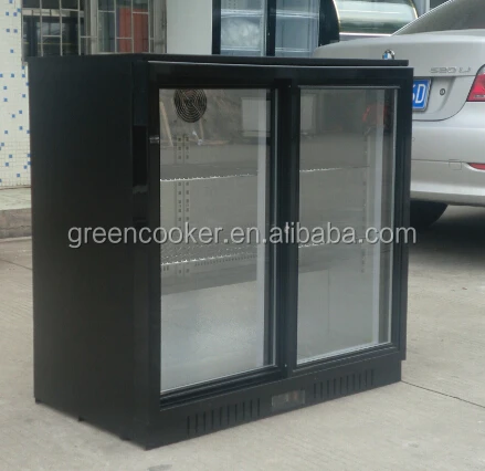2 Glass Swing Door Back Bar Cooler Commercial Fridge Desktop