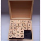 Alphabet A-Z wooden stamp set, rubber stamp