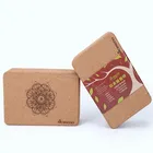wholesale eco friendly premium custom wooden cork yoga block