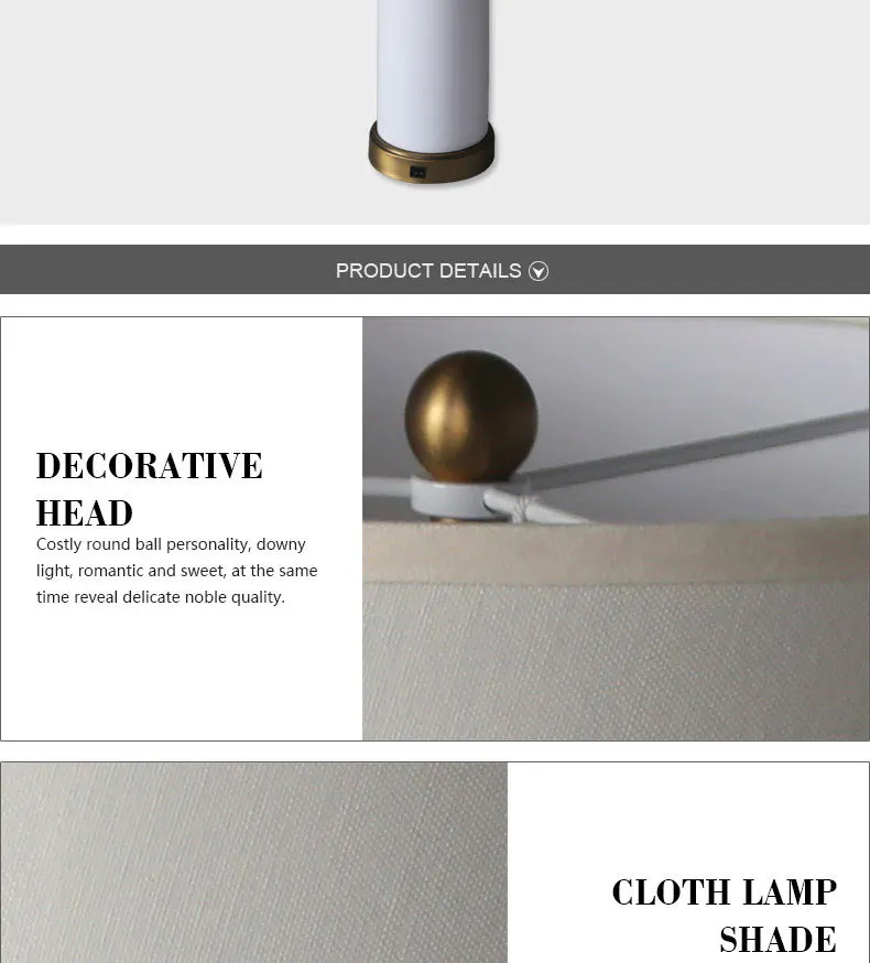 Best selling american style acrylic lampshade antique table lamp