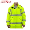 Yellow high visibility reflective safety jacket for police