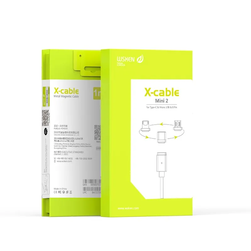 WSKEN MINI2 Magnetic USB Cable with micro USB type-c lighting For mobile phone - ANKUX.COM