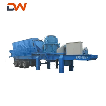 Mobile Coal cone crusher plant , movable coal crusher 2017 DEWO