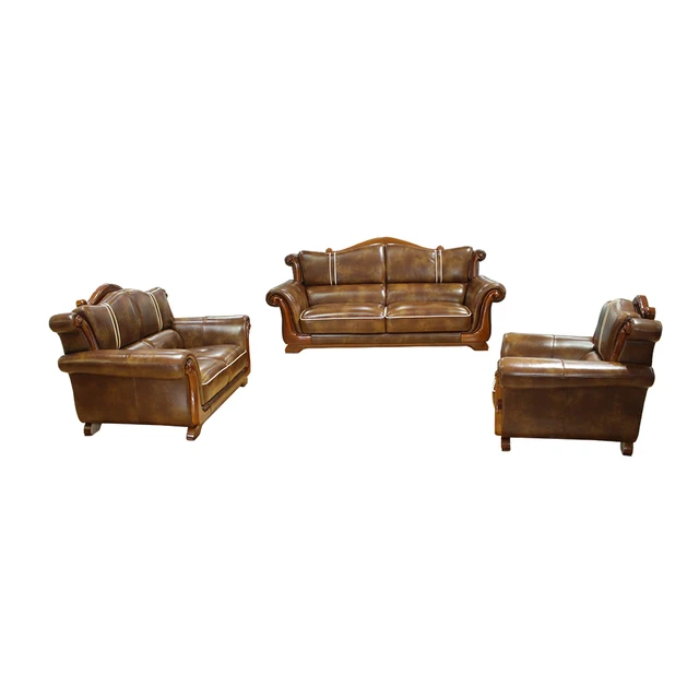 Leather Set Couch Living Room Furniture Classical 1 2 3 Sectional Sofa
