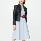 Fashion Woman Spring Sheep Skin Lady Pakistan Leather Jacket