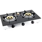 Custom brand 2 burner gas cooking stove /glass top gas ranges