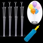Clear Balloon Column Stand Kit Table Desktop Holder Balloon Decoration Balloon Blower Pump Birthday Wedding party supplies