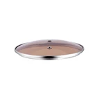 Pot Cooking Pot Lid C Type Kitchen Ware Brown Stainless Steel Tempered Cookware Glass Cooking Pot Lid