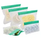 Reusable Bags Peva Bag Stand Up Reusable PEVA Snack Bags Freezer Bags