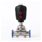 Sanitary Stainless Steel SS316L MiniI Type Diaphragm Valve With Pneumatic Actuator