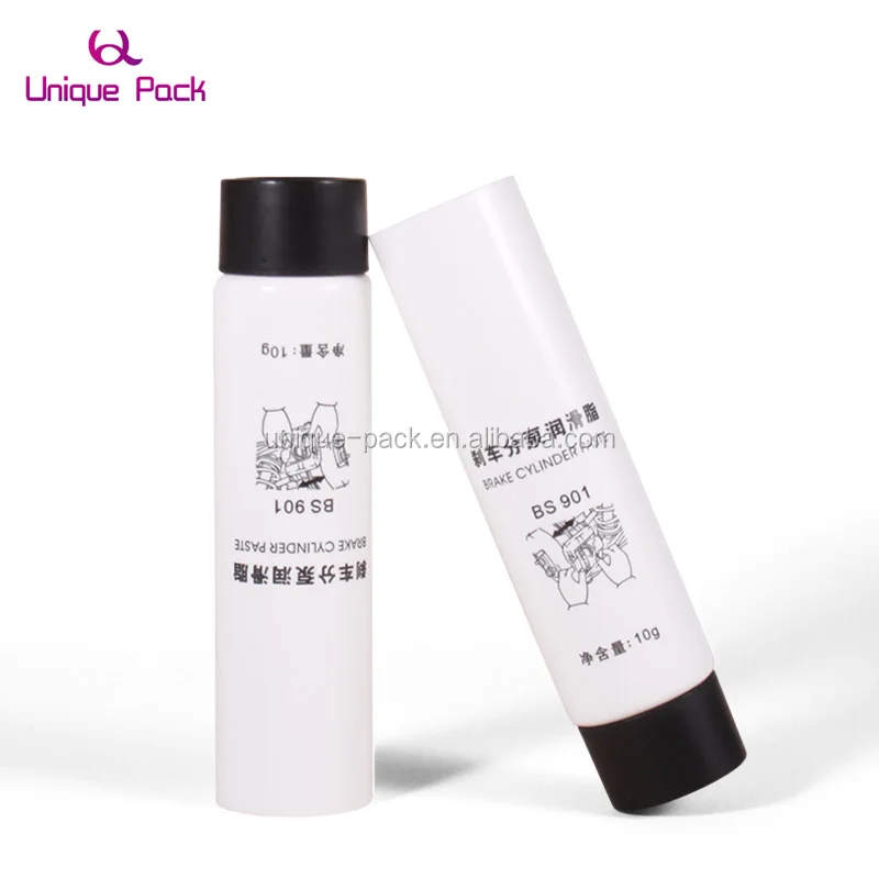 eco friendly white PE plastic cosmetic packaging eye cream tube with screw BB hand cream skin care containers