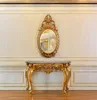 C268 Baroque Style Console Table With Decorative Antique Framed Mirror FA717