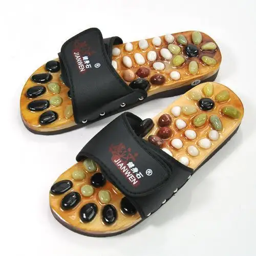 Wholesale black health care Timor cobblestone massage slippers / health foot shoes to give them foot massage slippers