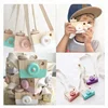 China Factory Direct Wholesale New Design Pink Wooden Toy Camera Mini Wood Camera Toys Multi Color For Baby Children