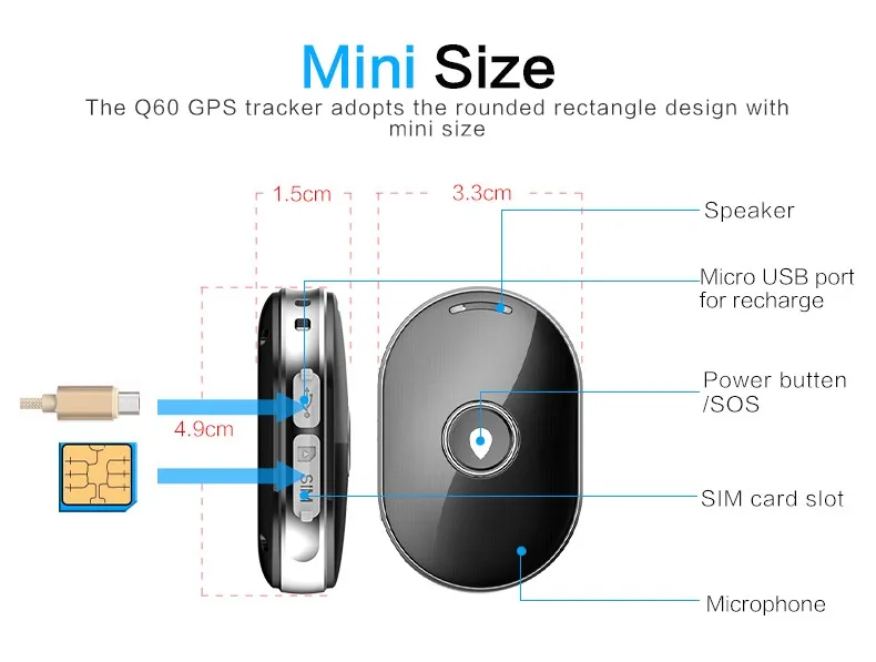 Personal Mini Q60 NB-IOT Kids GPS Tracker - ANKUX.COM