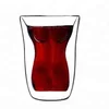 Custom Creative Design Double Wall Borosilicate Glass Wine Cup Wine Glass Double Wall Double Wall Whiskey Glass