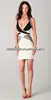 2014 latest style sexy bandage dress with black white gray color