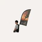 Walking Billboard Advertising Mobile Banner Backpack Flag