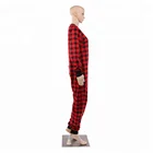 Christmas Pajamas Wholesale Funny Bear Cheeks Christmas Buffalo Plaid Pajamas