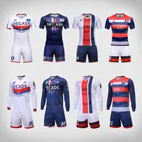 Wholesale bulk sublimation soccer uniform set china football shirt maker custom blank soccer jersey