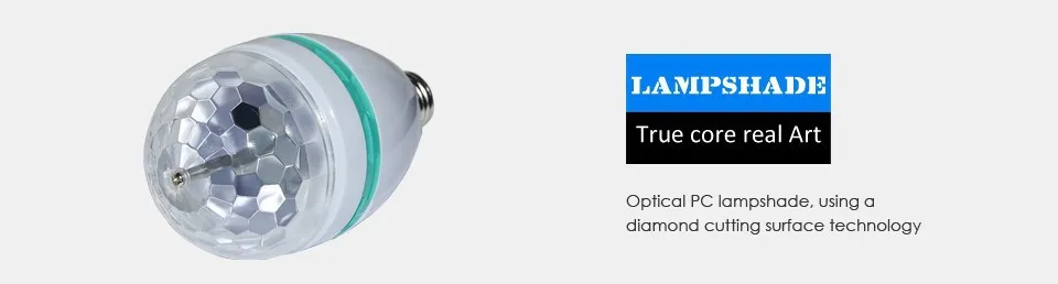 NEW Style RGB Full Color E27 3W AC 110V 220V LED Bulb Crystal Auto Rotating Stage Effect DJ Mini Laser Disco Stage light lamp