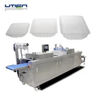 High output plastic container vacuum forming machine for different sizes and shapes