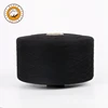 Black cotton-poly bleached cotton waste sock yarn
