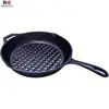 BBQ Grill Pan Cast Iron Skillet with Holes for Searing
