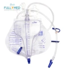 Urine meter urinary drainage bag collection T valve needless sampling port 2000ml+500ml