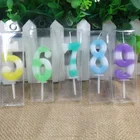 Paraffin Wax Mult Color Birthday Cake Number Candles