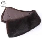 Custom size luxury genuine detachable mink fur collar for men jacket