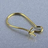 high quality fancy jewelry accessories wholesale 14k gold plated metal brass kidney earring wires with loops for earring making