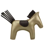 Women Bag Charm Pendant Accessories Fashion Jewelry cute Handmade Pu Leather Horse Keychain