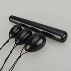 Wholesale Natural Stone Drilled or Undrilled Crystal Massage Black Obsidian Yoni Egg and yoni Wand
