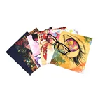 100% Eco-friendly multi color full pattern transfer printing microfiber glasses screen lens cleaning cloth