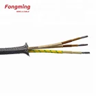 350C Nickel Conductor fiberglass braid single core flexible shield cable