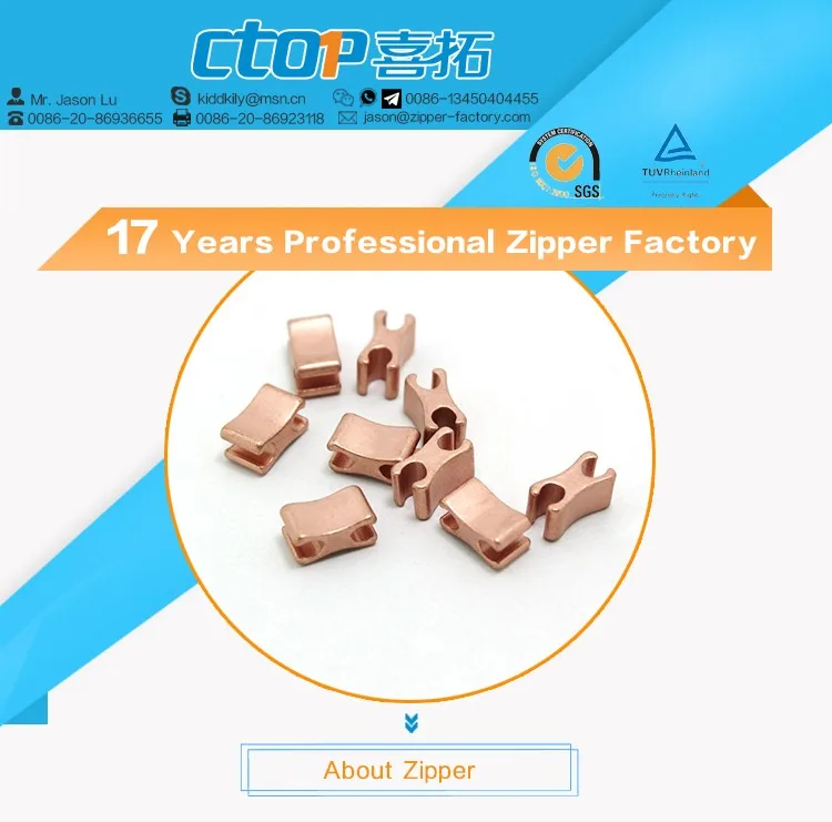 custom 5# zip stopper zipper stopper