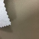 Leather Bonded Solid PVC Faux Lychee Leather Material Upholstery Vinyl DIY Crafts Leather With Mesh Bonded Fabric