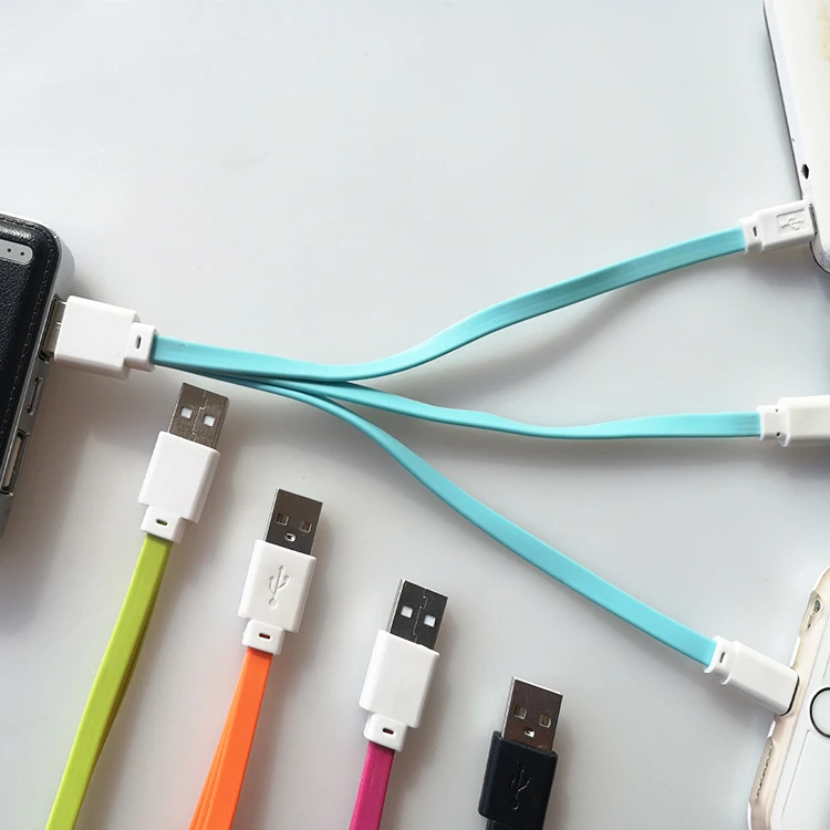 3 in 1 USB Cable Sync Data Charging Cable for iPhone , for Android - ANKUX.COM