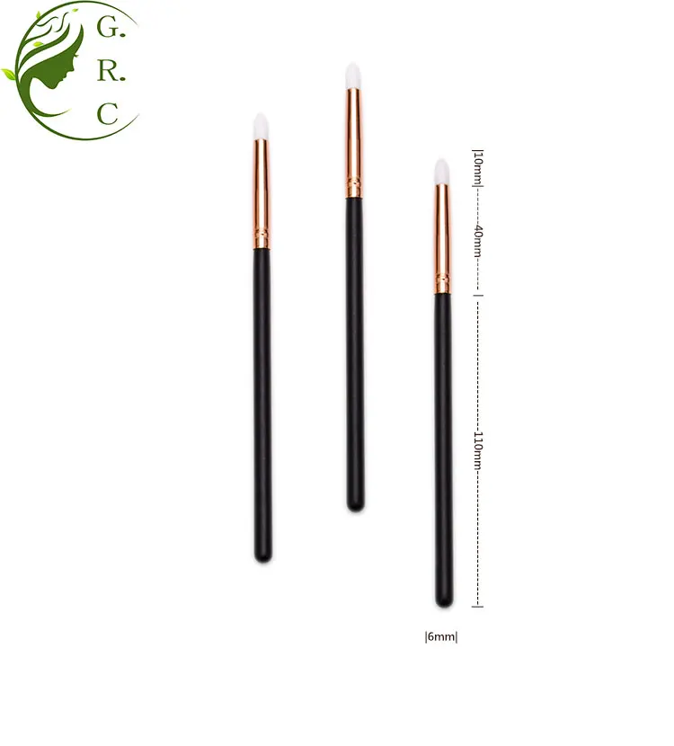 Tapered Black Gold Single Cosmetics Nylon Make Up Wooden Face Eye Private Label Facial Makeup Eyeshadow Concealer Blending Brush