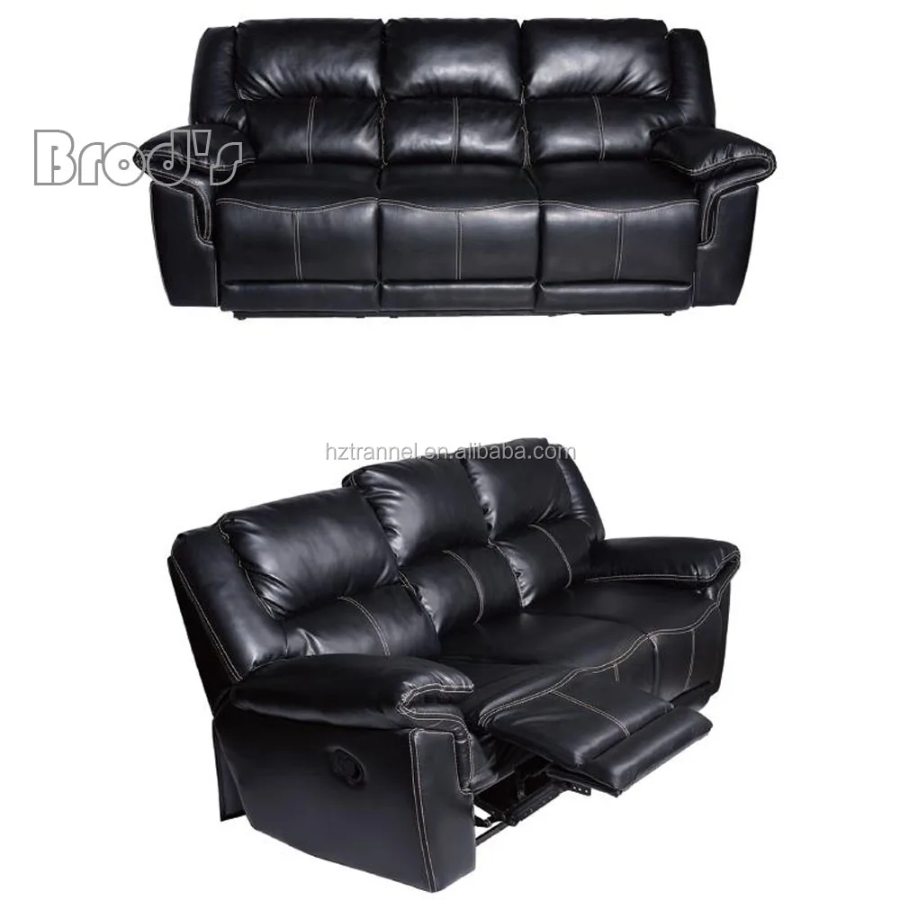 Recliner Motion Sofa 3 Seater Leather