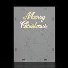 Folk art style wooden winter decoration hot selling light box with beautiful patterns