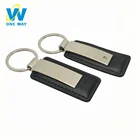 Oneway Wholesale Metal Souvenir Keychain Custom Logo Car PU Leather Keychain