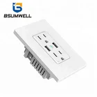 US Standard 15Amp 125VAC 6pin Electric power Wifi smart wall socket with usb