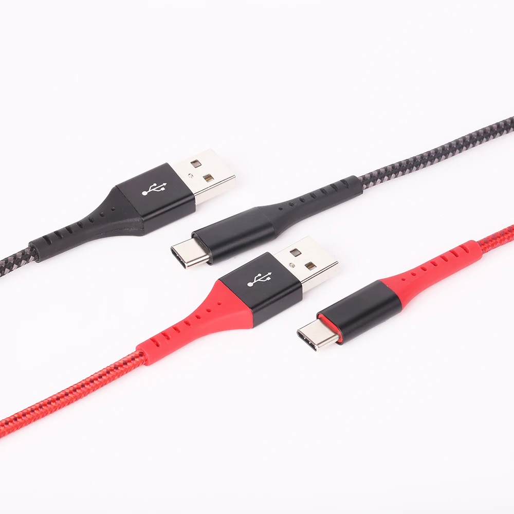 2018 factory new design nylon braided aluminium shell 480Mbps 2.4A fast Charging USB 2.0 type C data sync usb cable - ANKUX.COM