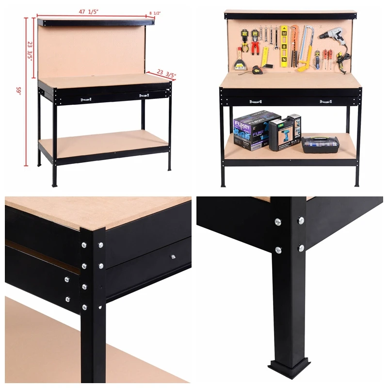Wholesale Metal Tools Table Whalen Industrial Foldable Laboratory Workbench With 2 Drawers - Buy ...